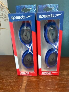 Set of two Speedo Junior Swim Goggles - Blue and White